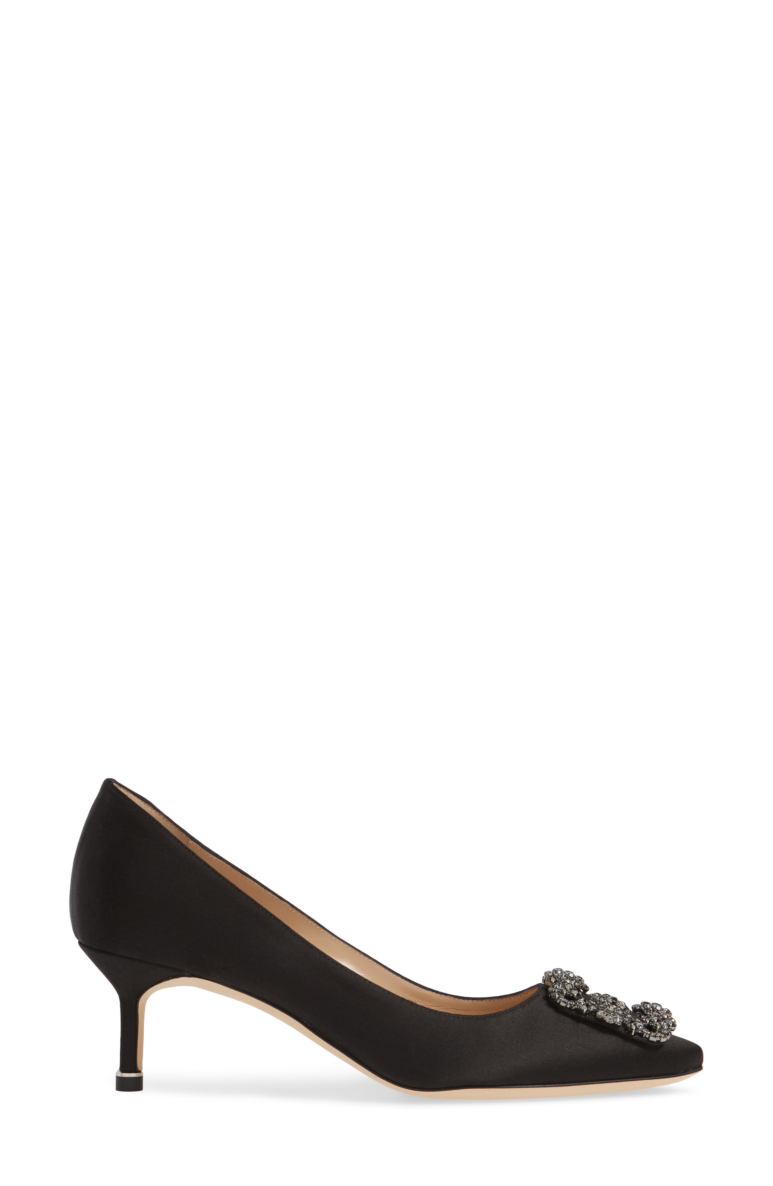 Manolo Blahnik Hangisi Embellished Pointed Toe Pump, Alternate, color, 