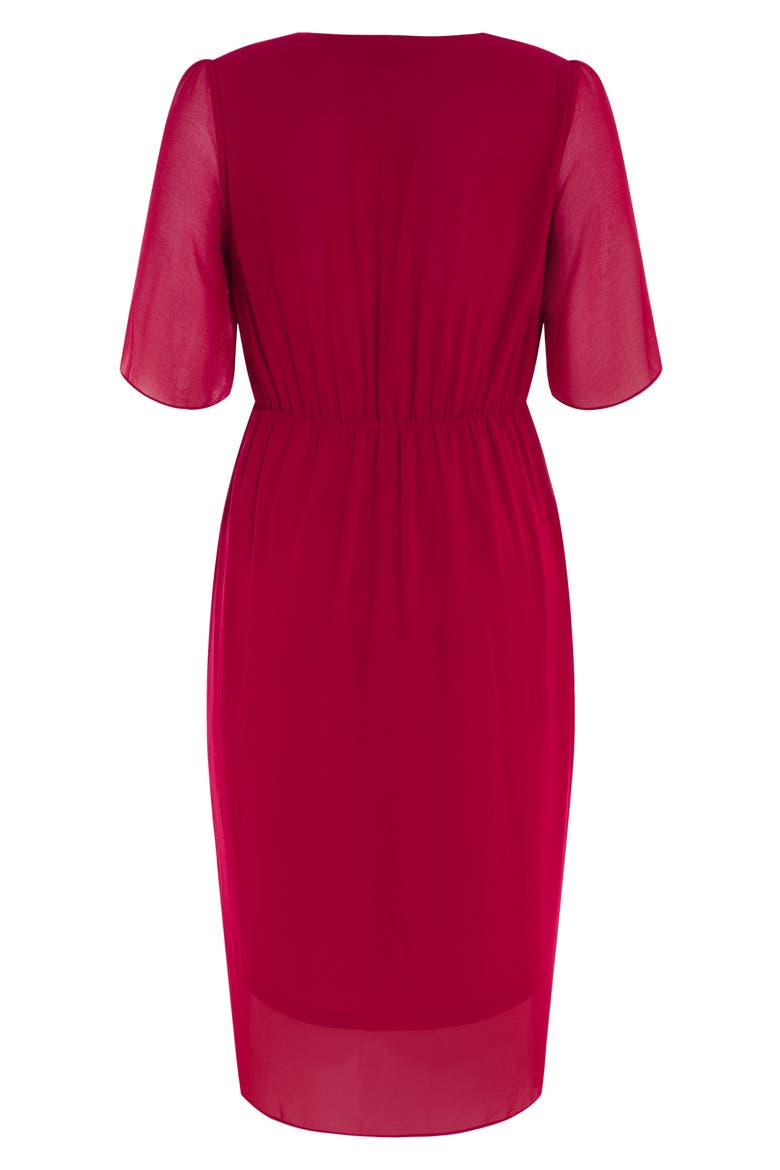 Twist Love Dress, Alternate, color, RUBY