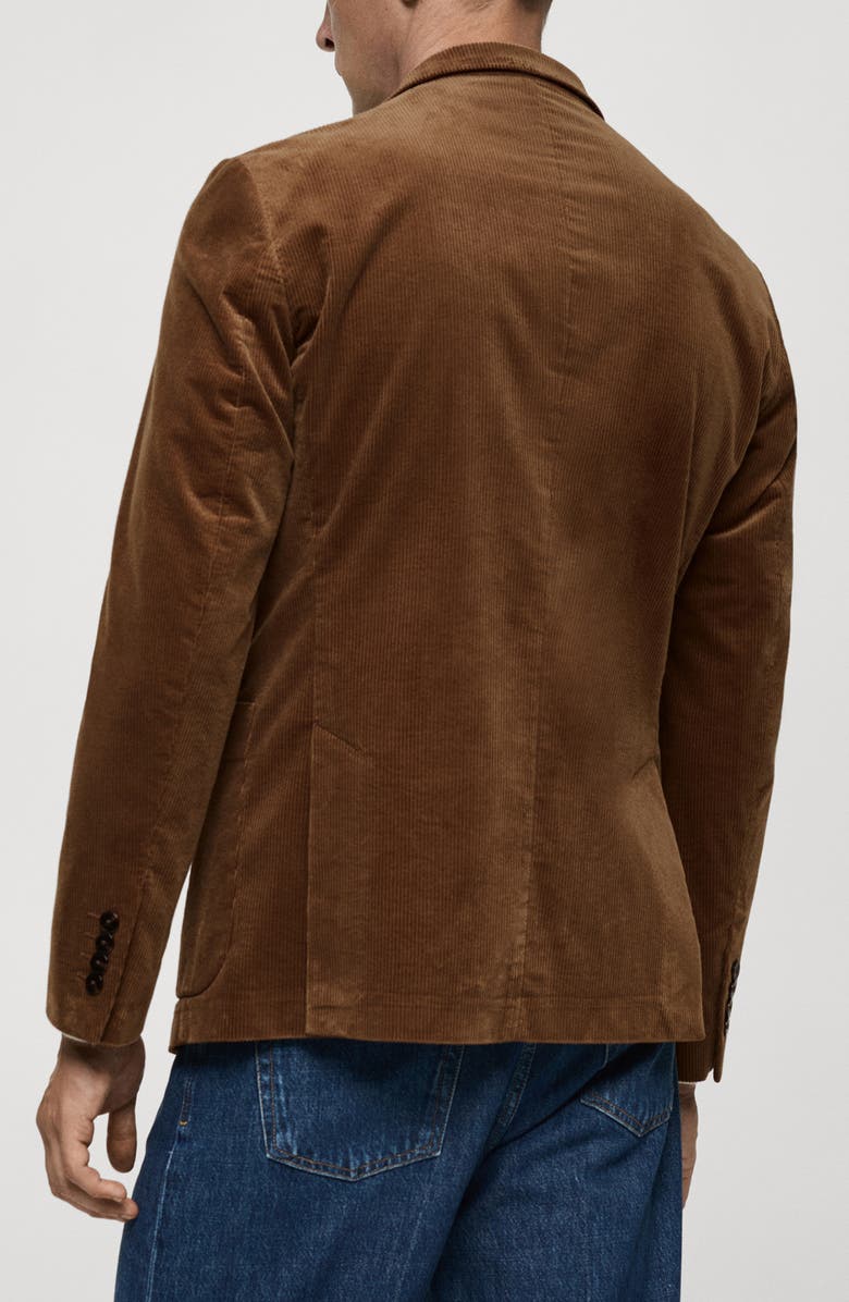 MANGO Slim Fit Corduroy Blazer, Alternate, color, 