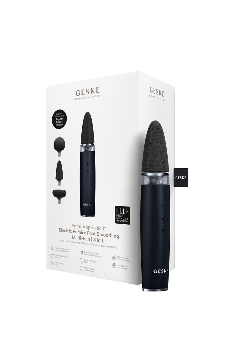 GESKE SmartAppGuided Electric Pumice Foot Smoothing Multi-Pen | 8 in 1, Main, color, Black