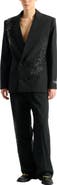 Balmain Wool blazer with "Sand Effect Amethyst" embroidery
