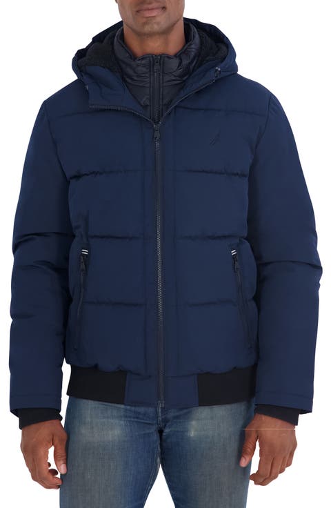 Mixed Quilted Bomber Jacket