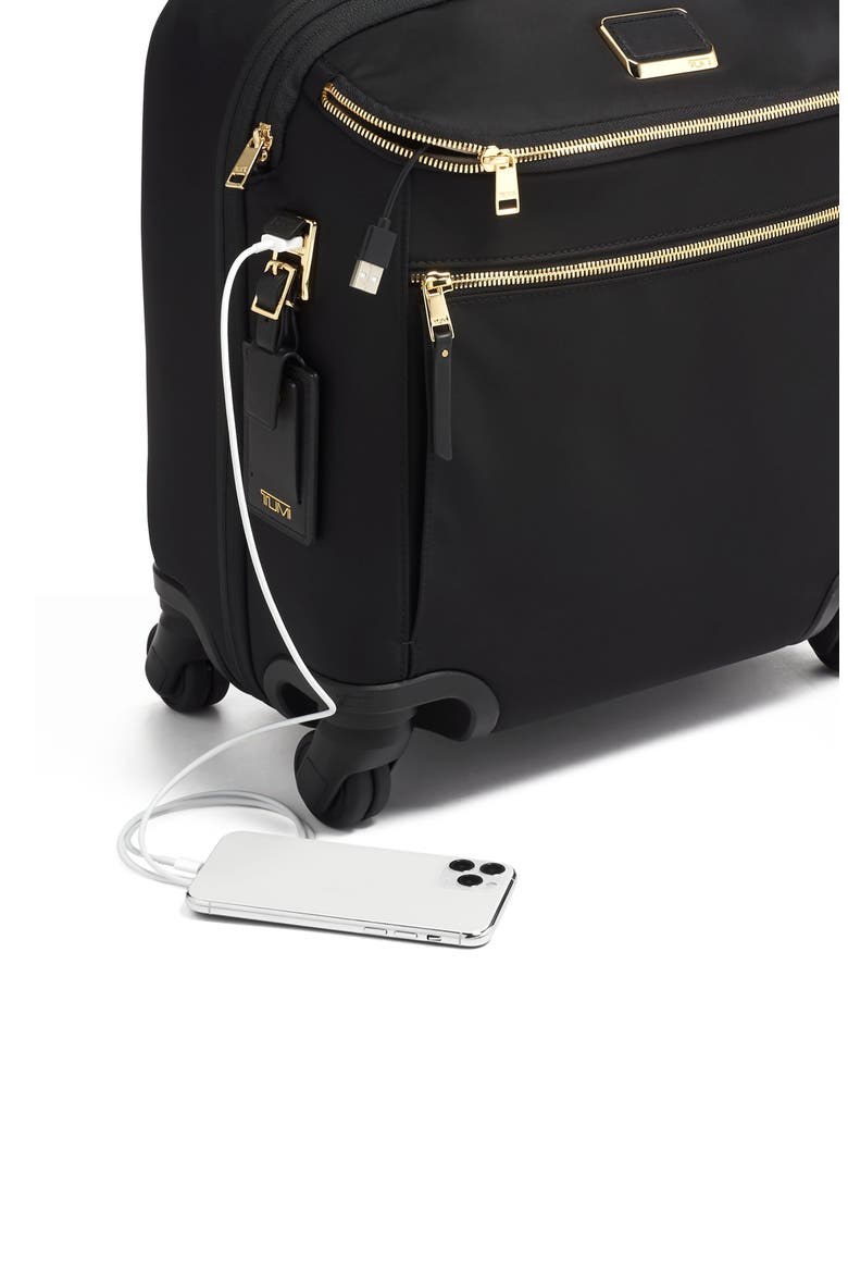 Oxford 16-Inch Compact Wheeled Carry-On, Alternate, color, BLACK