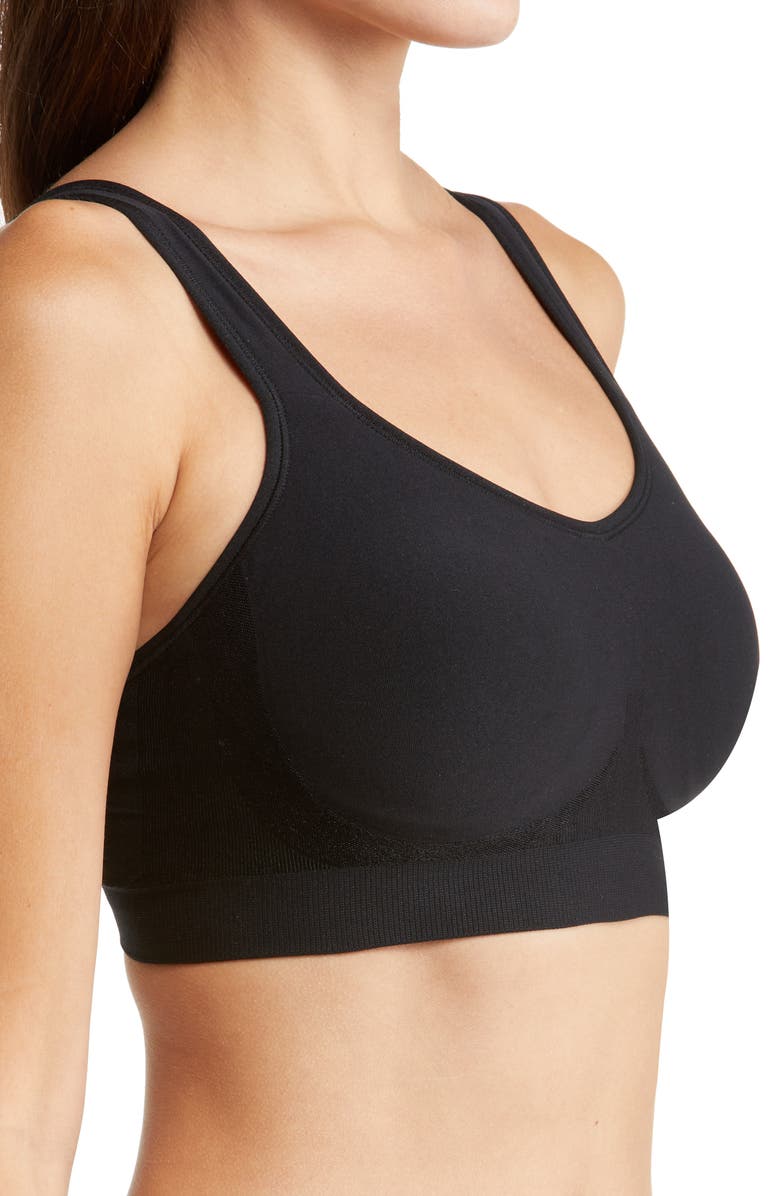 Shapermint Essentials Daily Comfort Wireless Contour Bra, Alternate, color, Black