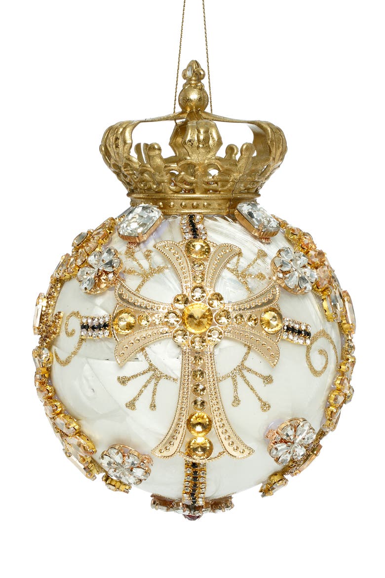 Crown Jewels Ornament, Ivory, Main, color, Ivory