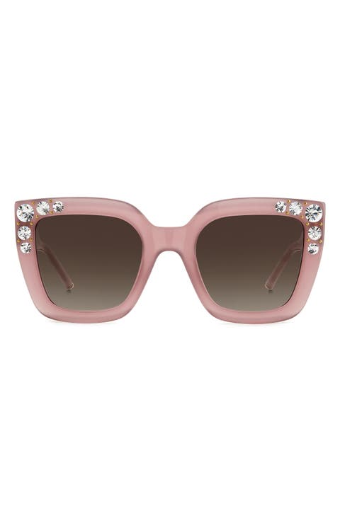 52mm Gradient Square Sunglasses