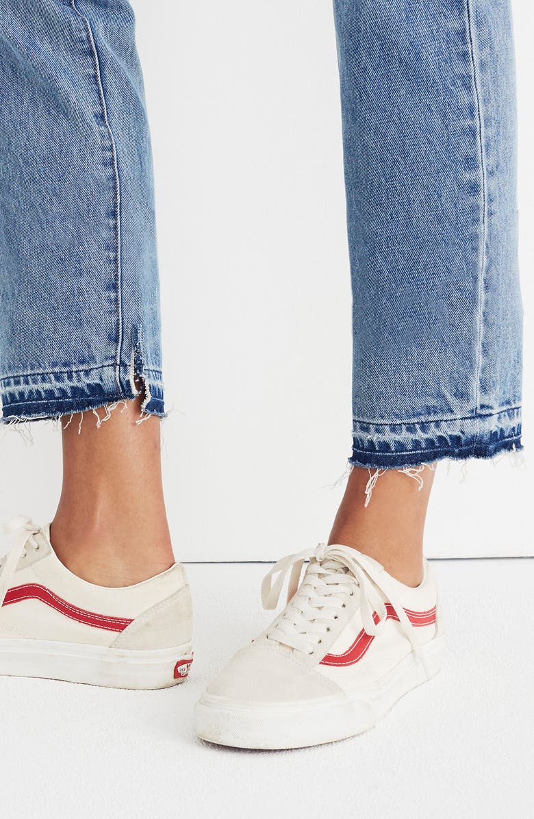 Madewell Classic Distressed Straight Leg Jeans, Alternate, color,