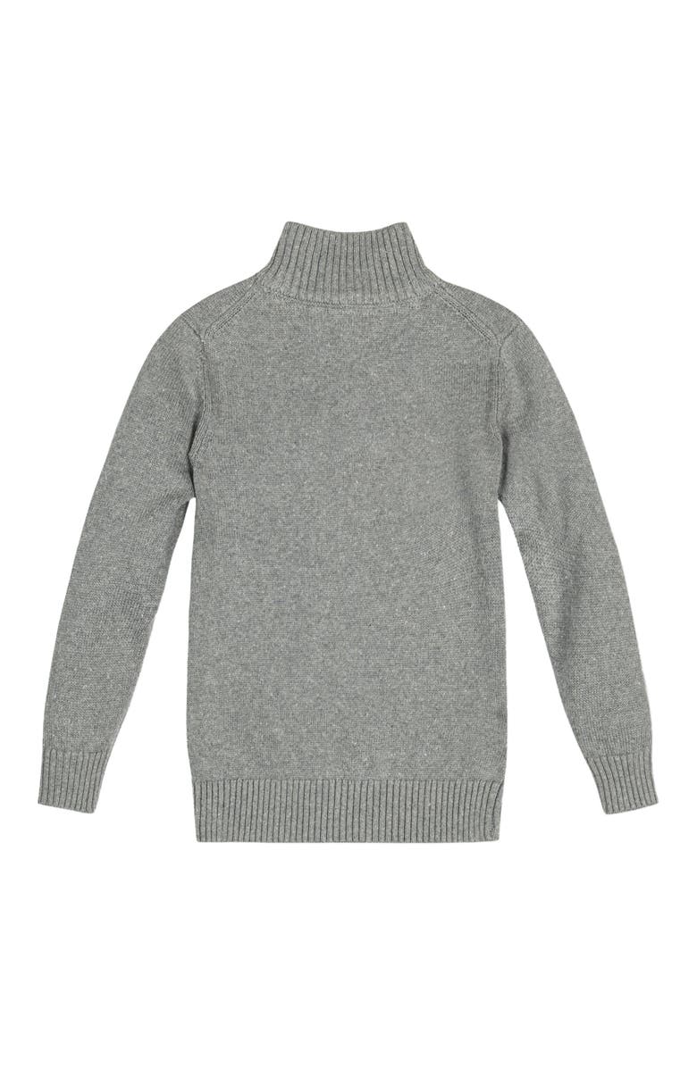 Hope & Henry Baby Boys' Organic Half Zip Sweater, Infant, Alternate, color, Dark Gray Heather With Flecks