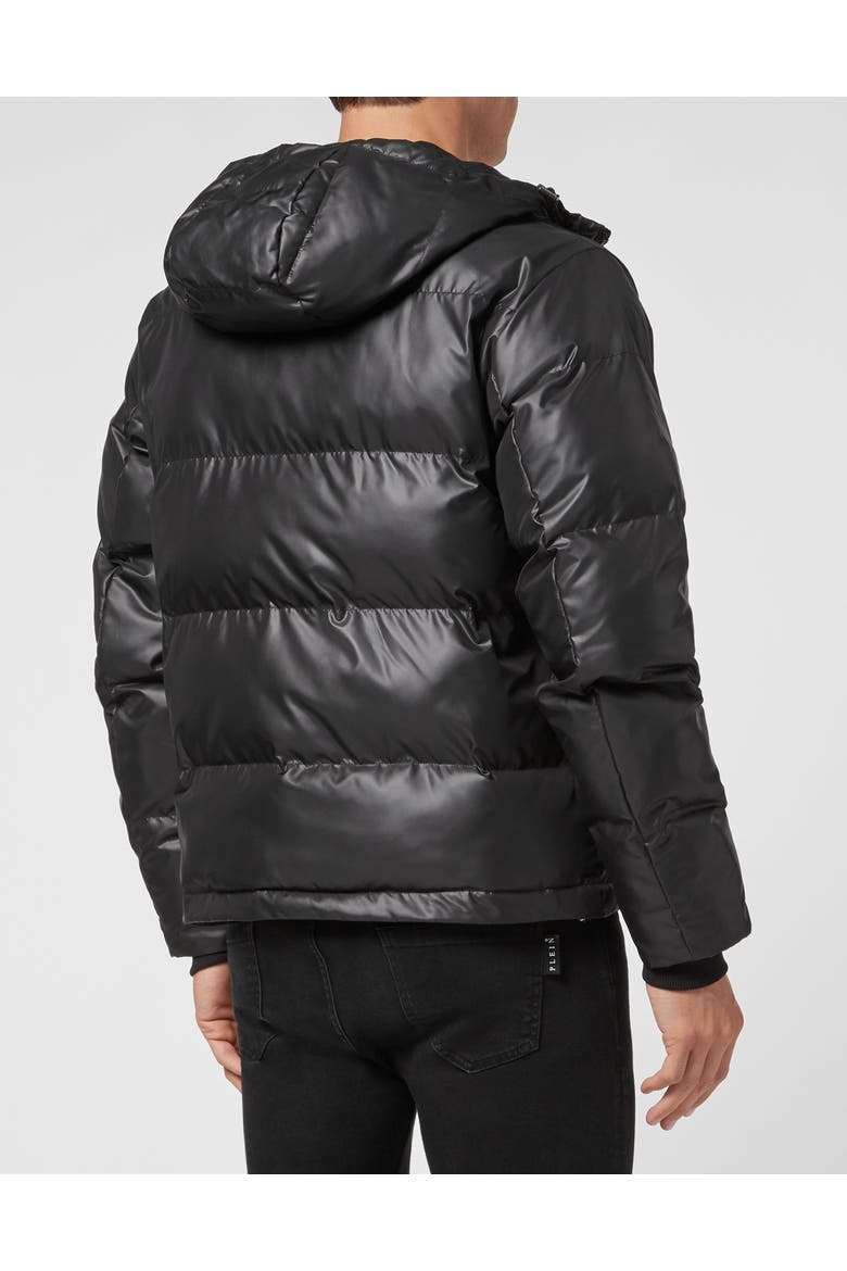 Nylon Down Jacket Men, Alternate, color, black