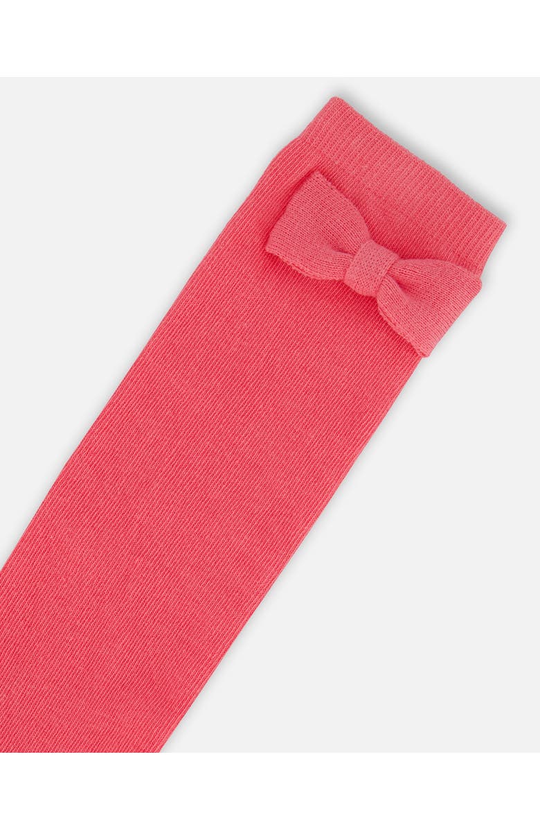 Deux par Deux Girl's Bow Knee Socks Magenta, Alternate, color, 