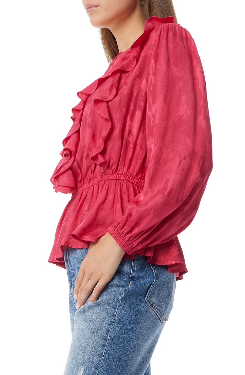 Sam Edelman Kamilah Long Sleeve Peplum Top, Alternate, color, 