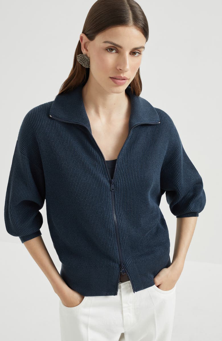 Brunello Cucinelli Vanisé cardigan, Alternate, color, Night