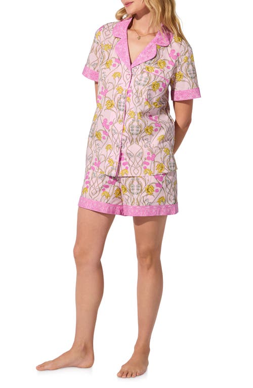 Bedhead Pajamas Floral Print Organic Cotton Poplin Short Pajamas In Multi