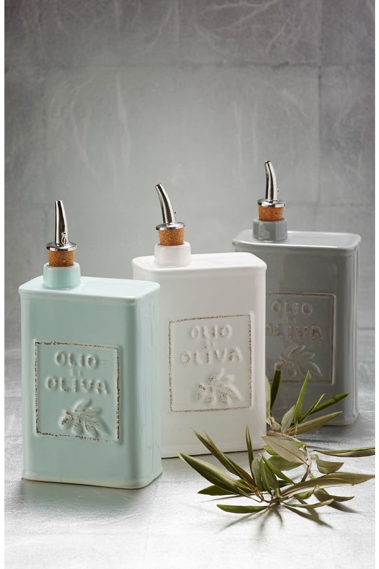 Lastra Stoneware Olive Oil Container, Alternate, color, WHITE