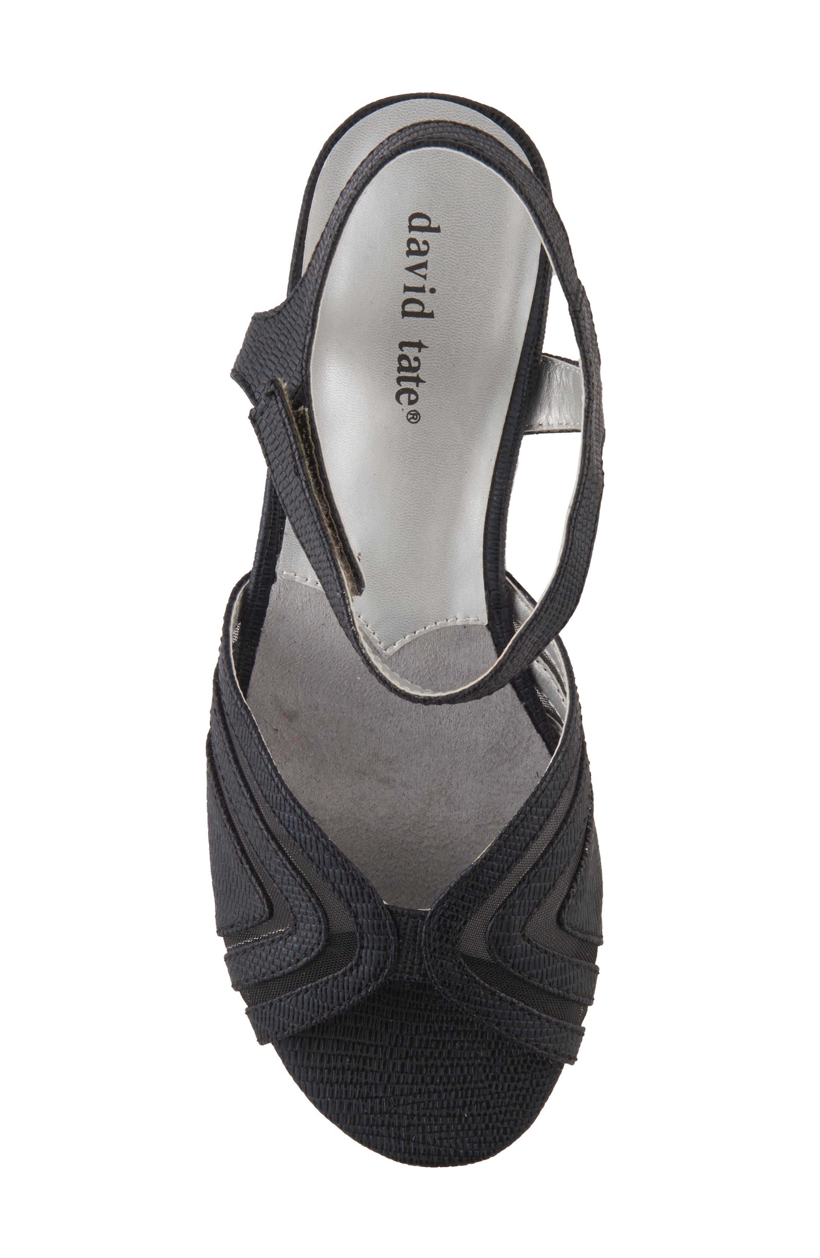 David Tate Admire Lizard Embossed Sandal, Alternate, color, 
