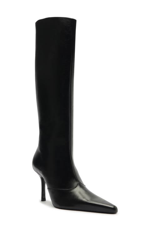 Raffaela Up Stiletto Pointed Toe Knee High Boot (Women)