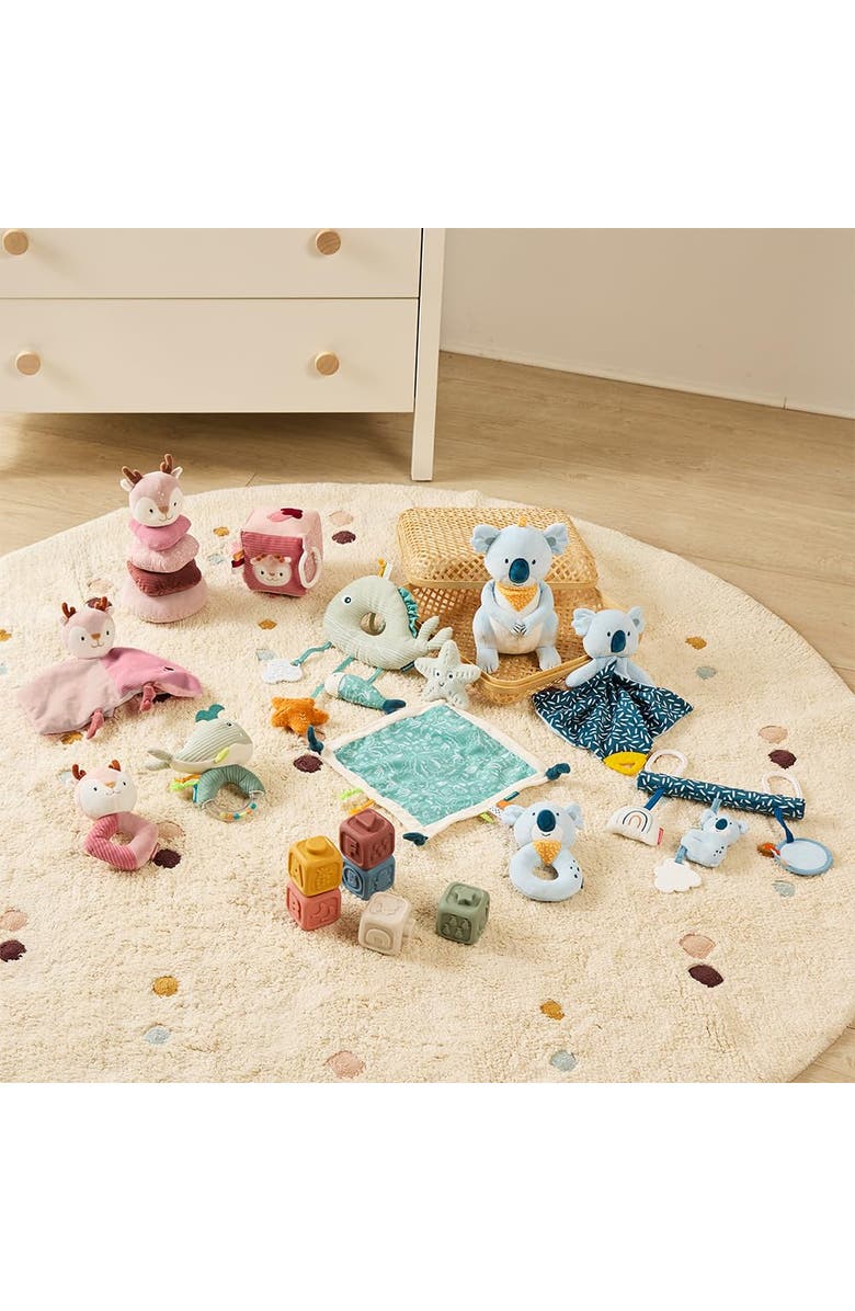 Miniland 6 Stackable Rubber Cubs, Alternate, color, Multi