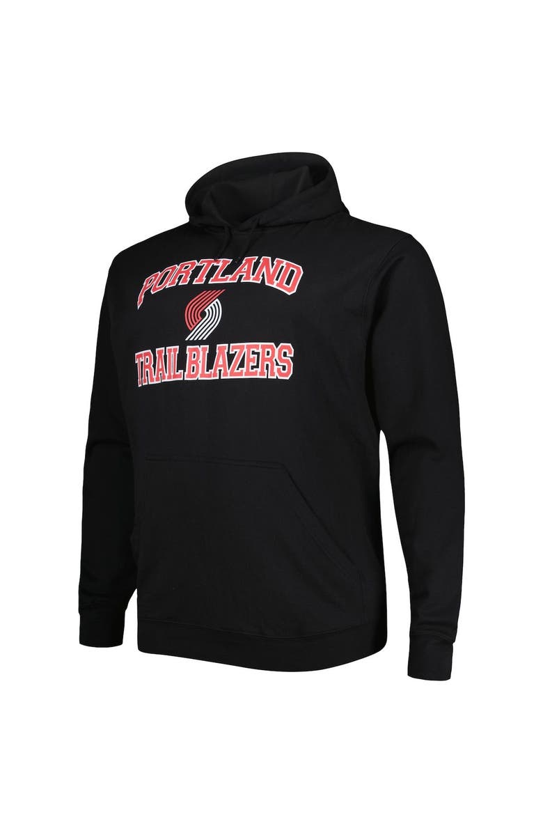 PROFILE Men's Black Portland Trail Blazers Big & Tall Heart & Soul Pullover Hoodie, Alternate, color, Black