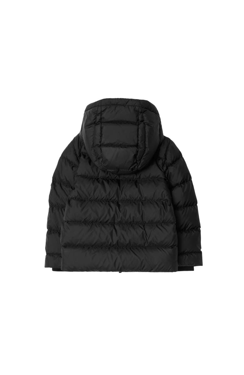 Burberry Nylon Hooded Puffer Coat, Alternate, color, Black
