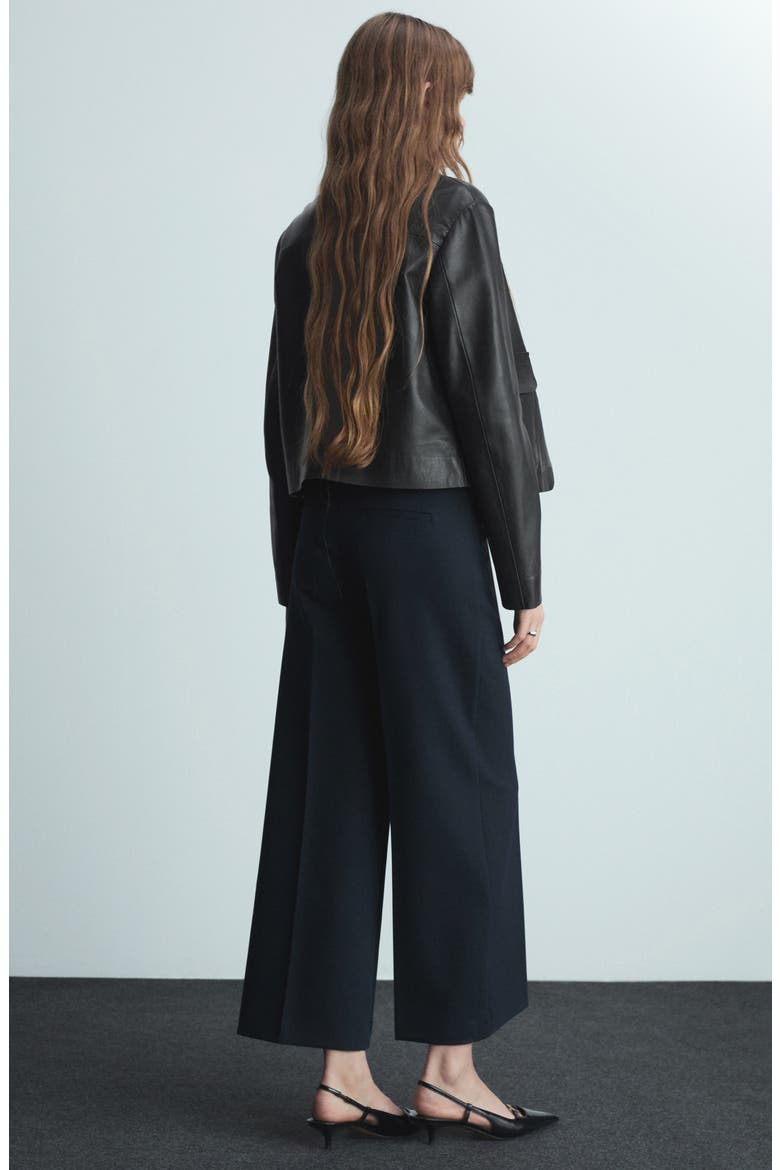 Wide Leg Crop Pants, Alternate, color, DARK NAVY