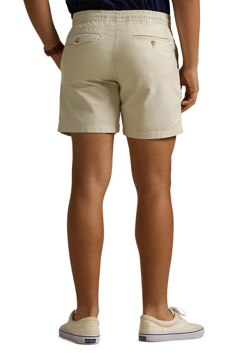 Classic Fit Flat Front Elastic Waist Chino Shorts, Alternate, color, BASIC SAND