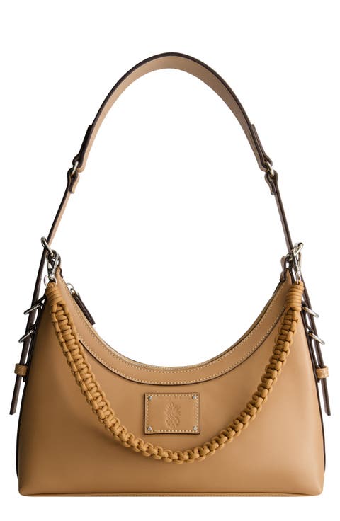 Debossed Logo Hobo Bag