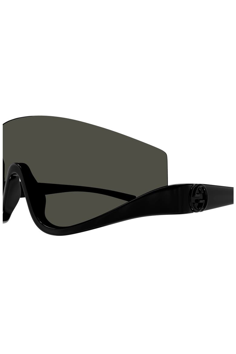 99mm Oversize Mask Sunglasses, Alternate, color, BLACK