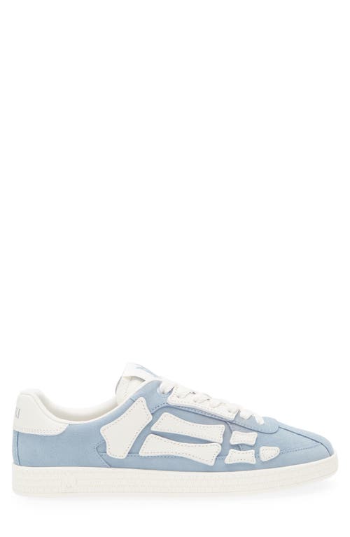 Amiri Pacific Bones Appliquéd Suede Sneakers In Blue