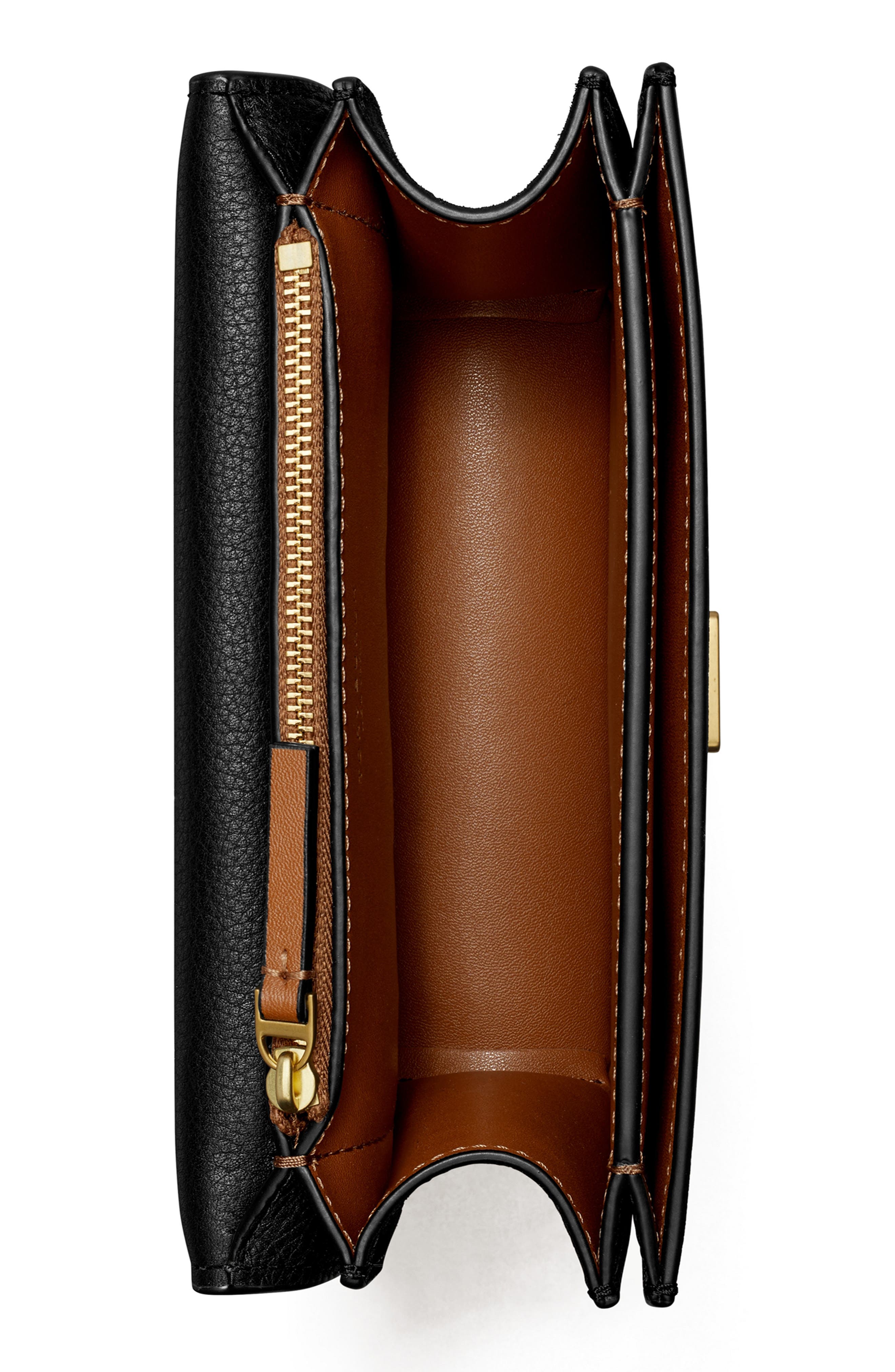 Tory Burch Small Eleanor Pebble Leather Convertible Shoulder Bag, Alternate, color, 