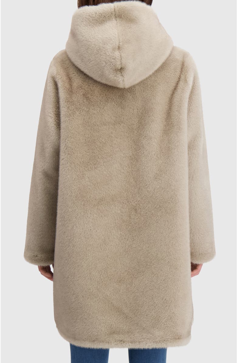 Lyla Grant Fur-Free Mink (Faux Fur) Parka, Reversible, Alternate, color, Silver Blue/Black