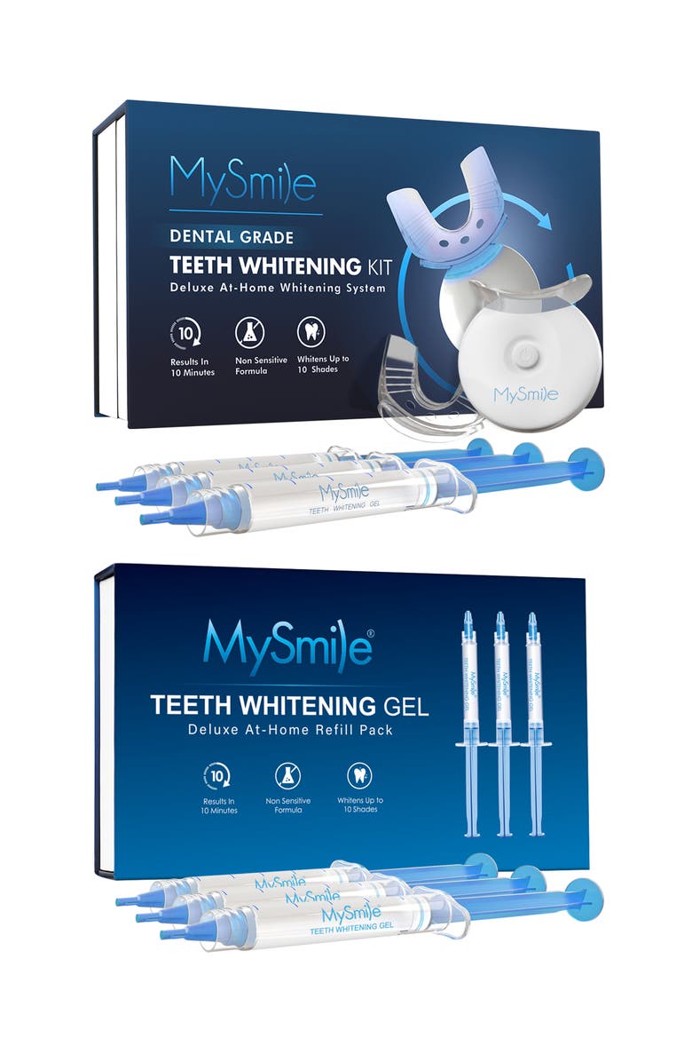 MySmile Original Teeth Whitening Kit With Gel Refill Pack, Main, color, Blue