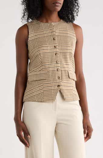 Plaid Houndstooth Vest
