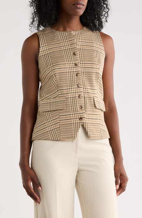 Plaid Houndstooth Vest