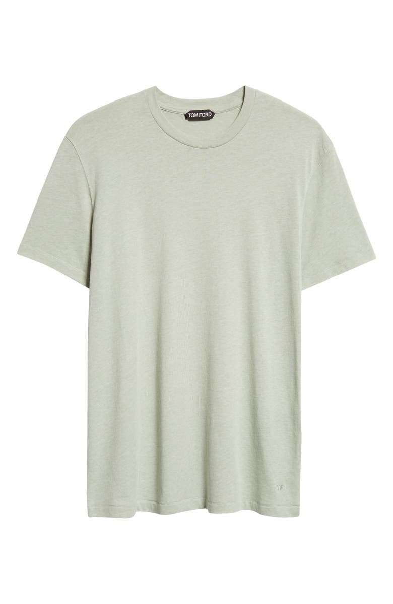 TOM FORD Mélange Crewneck T-Shirt, Alternate, color, Mint