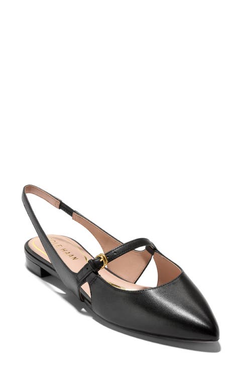 Anya Slingback Mary Jane Pointed Toe Flat (Women)