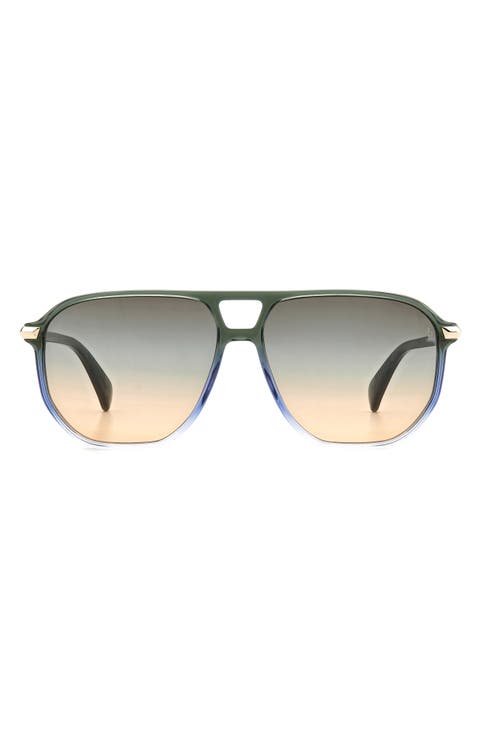 58mm Rectangular Sunglasses