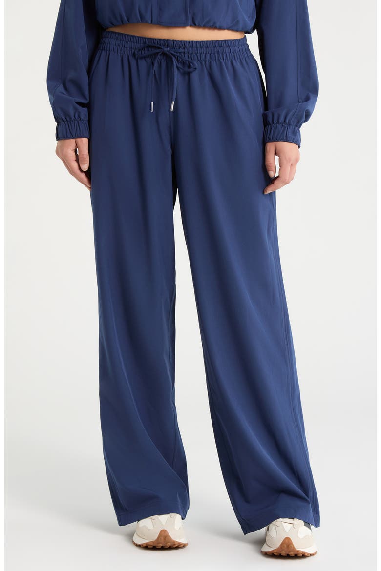 The Essential Drawstring Wide Leg Pants, Main, color, MIDNIGHT