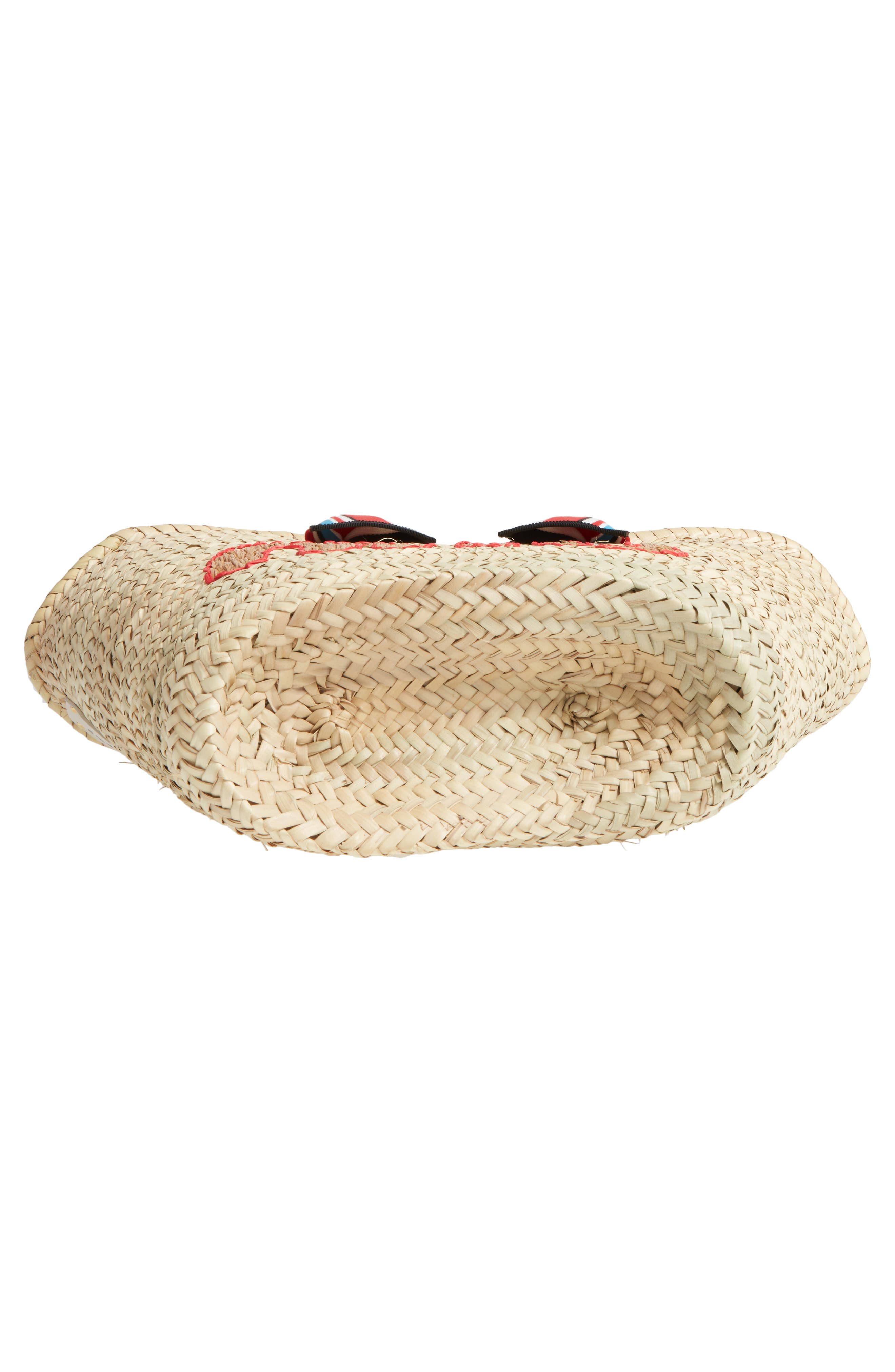 Miu Miu Paglia Straw Top Handle Tote, Alternate, color, 