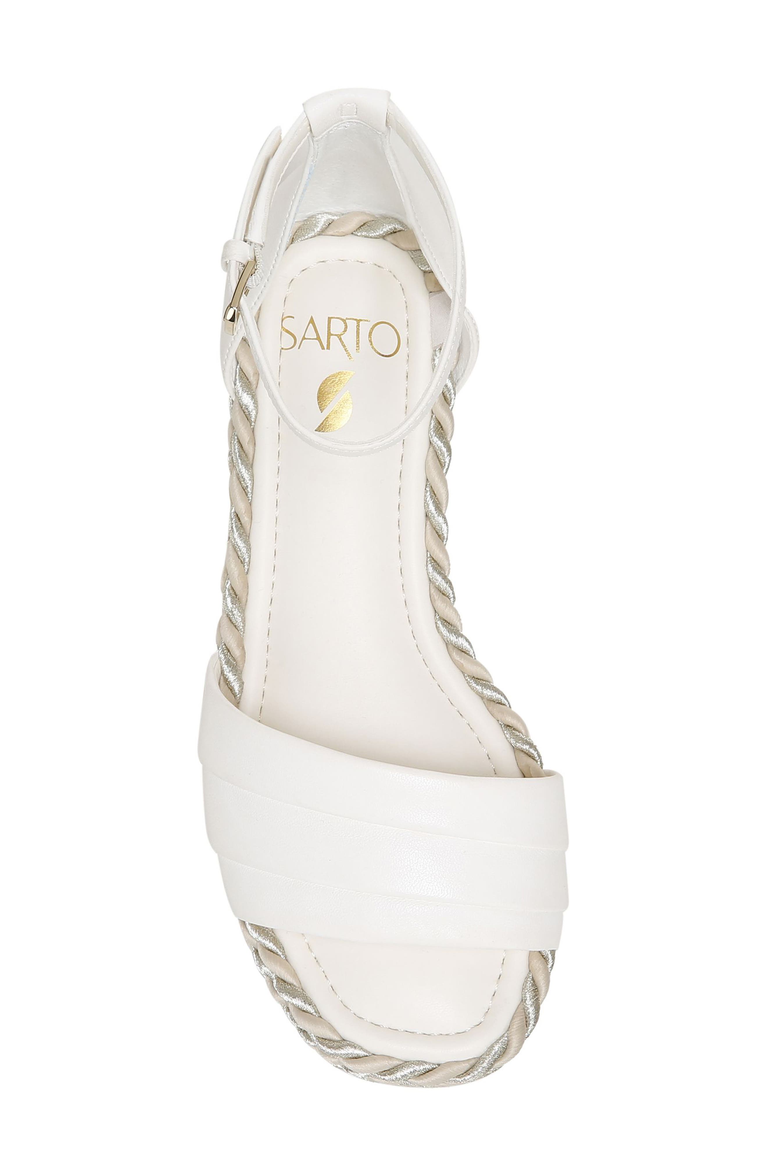 A-Via Espadrille Platform Wedge Sandal, Alternate, color, SHINE WHITE