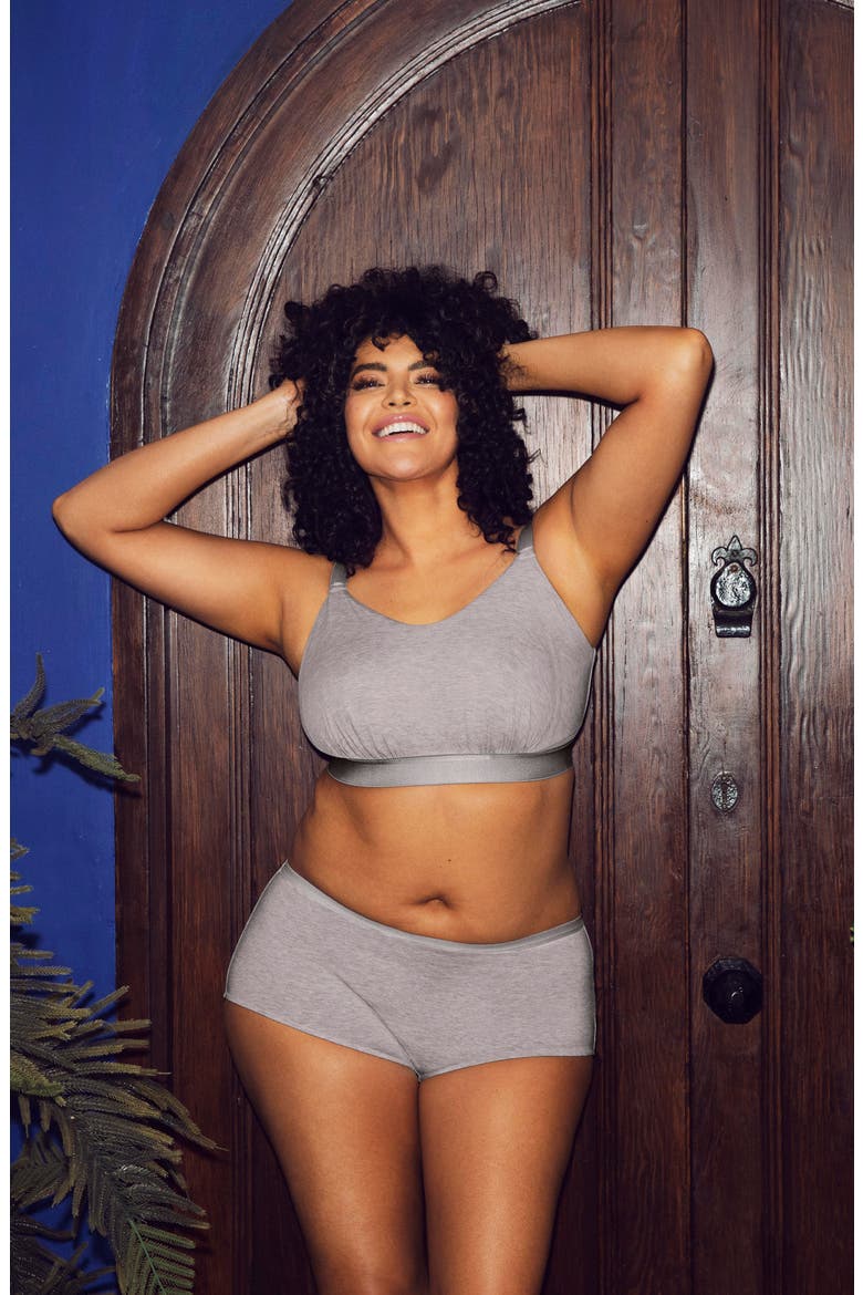 Downtime Wireless Bralette, Alternate, color, GREY MARL