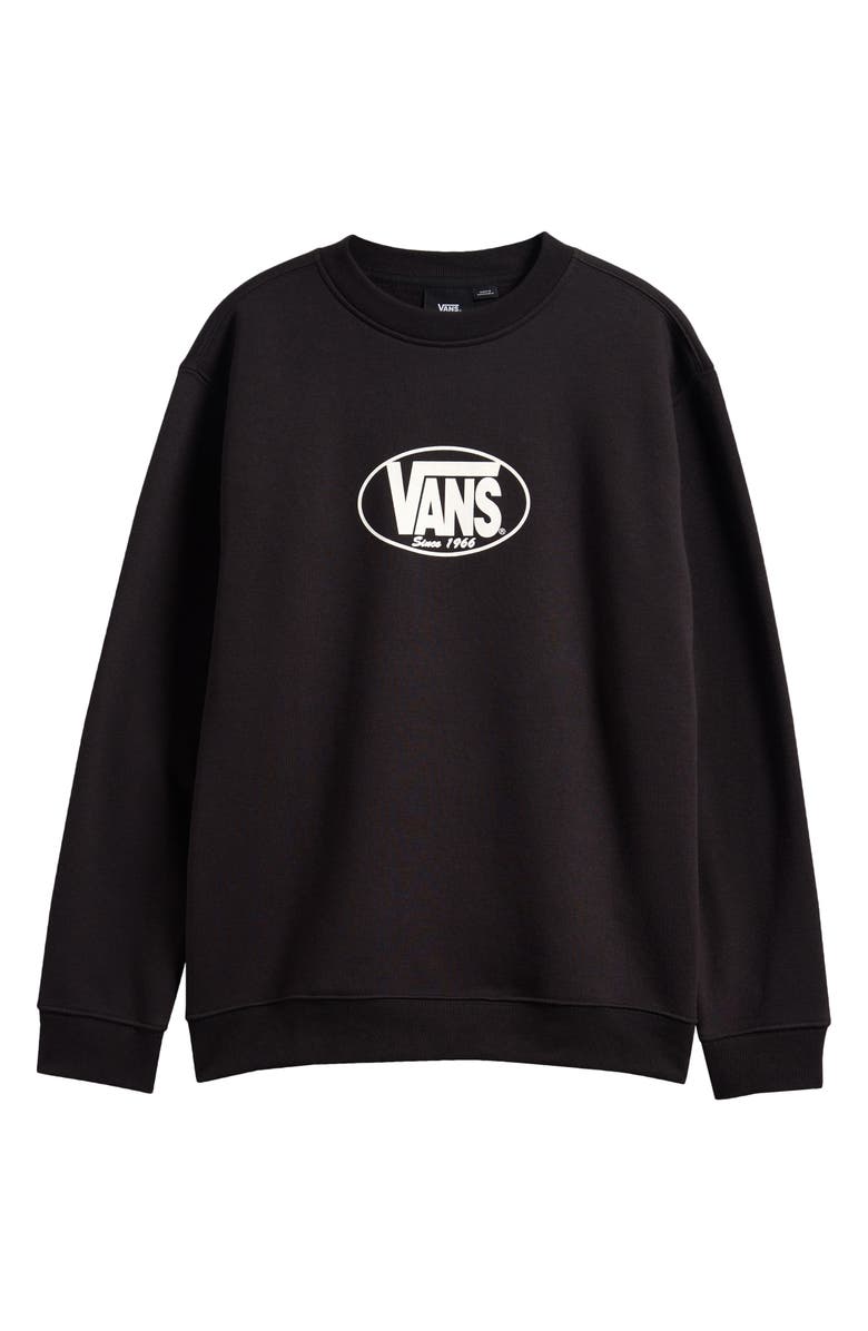Vans Kids' Classic Oval Logo Crewneck Sweatshirt, Main, color, Black