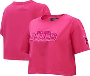 PRO STANDARD Women's Pro Standard St. Louis Blues Triple Pink Cropped Boxy T-Shirt