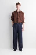 COS Pleated Wide-Leg Denim Pants