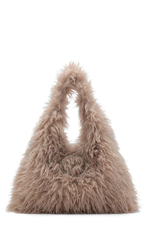 Faux Fur Hobo Bag