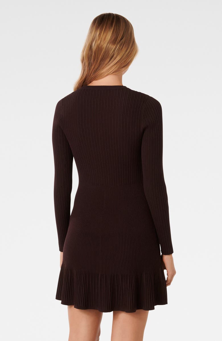 Ever New Tate Rib Long Sleeve Minidress, Alternate, color,