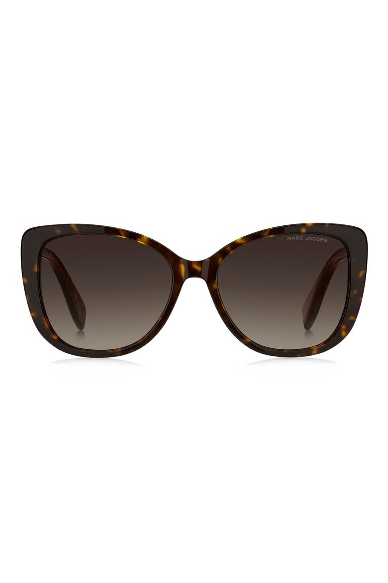 55mm Gradient Cat Eye Sunglasses, Main, color, HAVANA/ BROWN