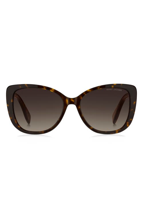 Marc Jacobs 55mm Gradient Cat Eye Sunglasses In Brown