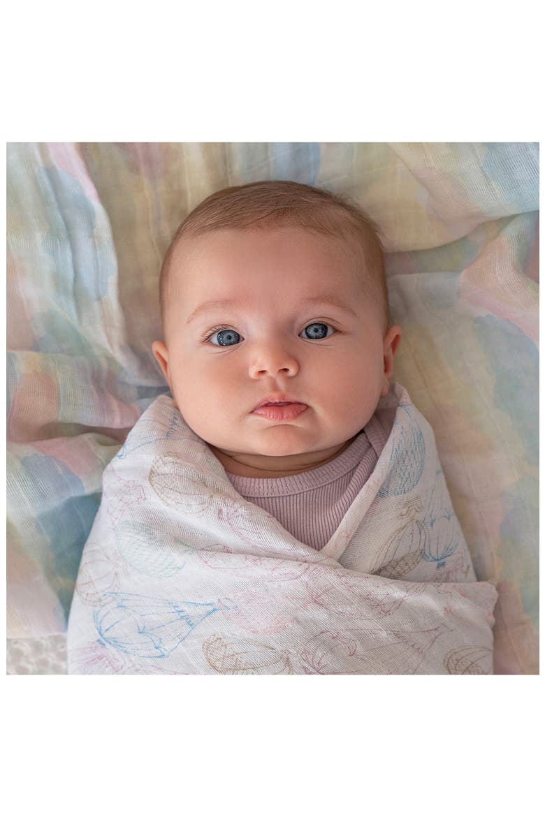 4-Pack Classic Swaddling Cloths, Alternate, color, ABOVE THE CLOUDS PINK