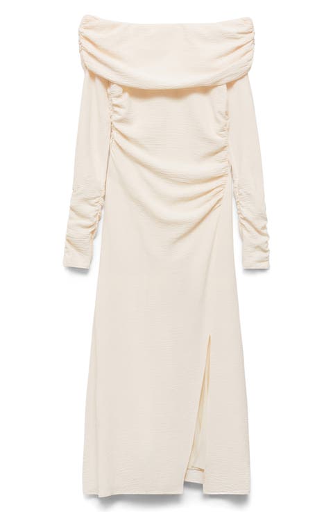 Off the Shoulder Long Sleeve Dress