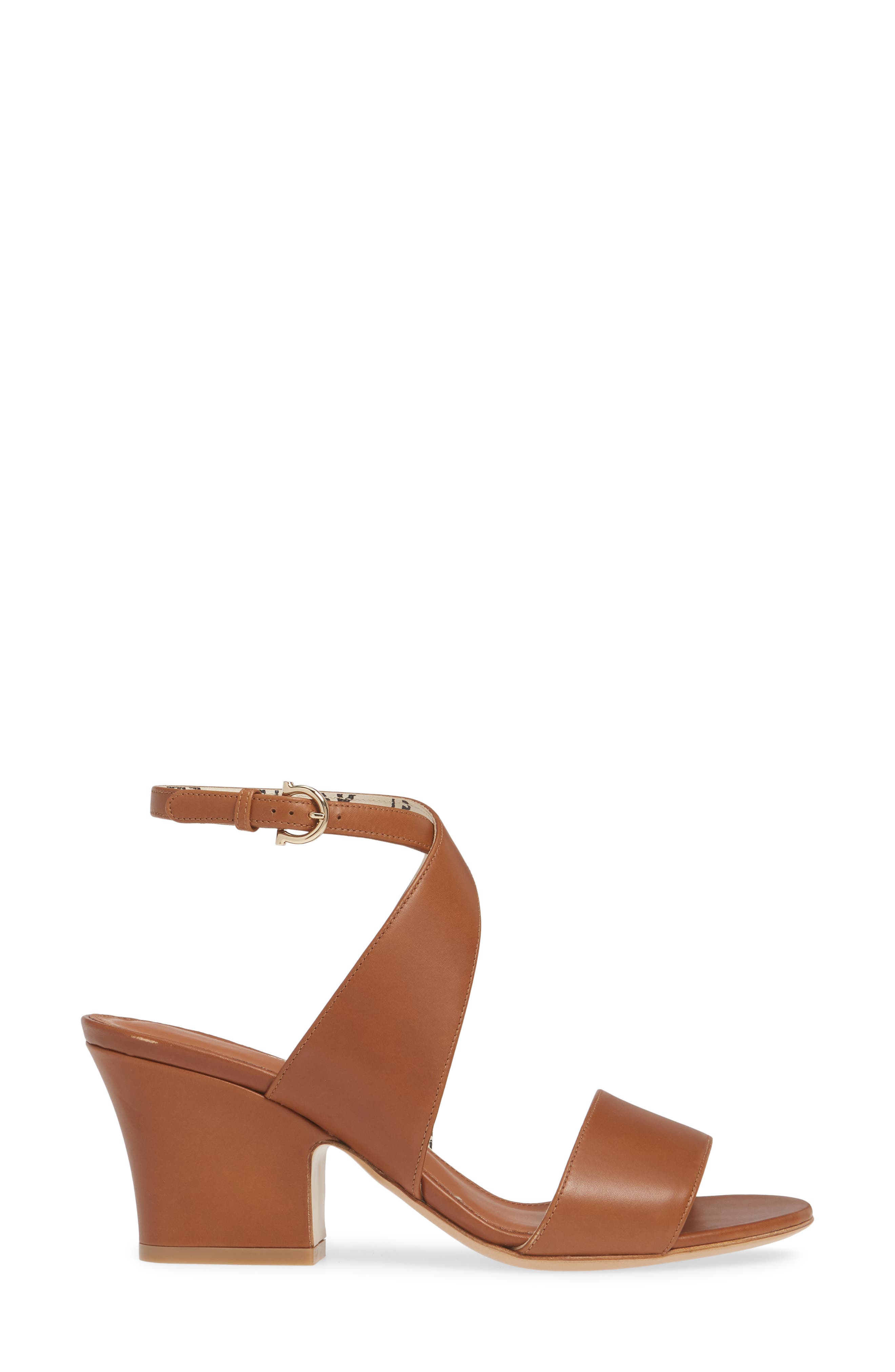 Salvatore Ferragamo Sheena Cross Strap Sandal, Alternate, color, TAN